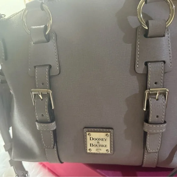 Dooney & Bourke Darcy Satchel Saffiano Leather 14K Gold plated hardware - Picture 4 of 16